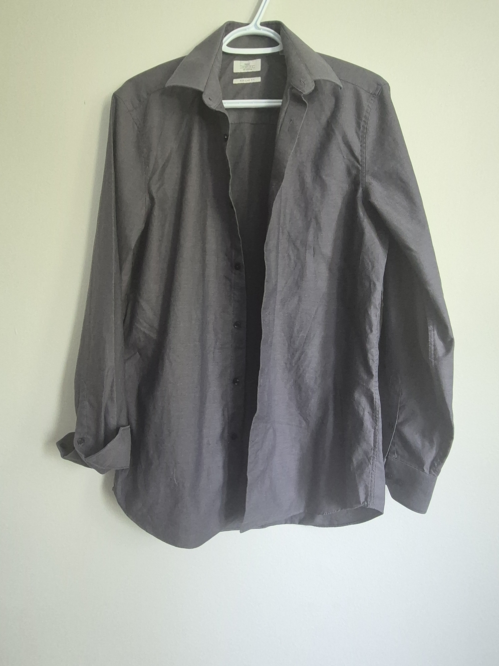 next Men's Dark Gray Oxford Shirt